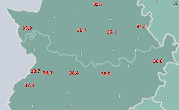 Badajoz, segunda localidad con mayor temperatura de España este domingo
