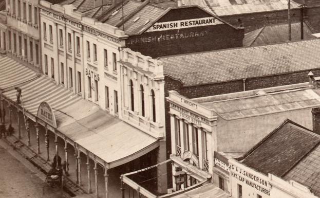 El Spanish Restaurant de los Parer (Bourke Street, Melbourne) a finales del siglo XIX.