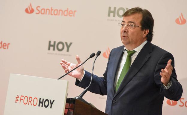 Intervención de Vara en el desayuno informativo organizado por el Diario HOY y el Banco Santander.: CASIMIRO MORENO