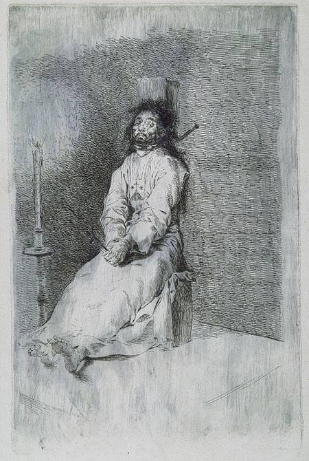 'El agarrotado' de Goya.