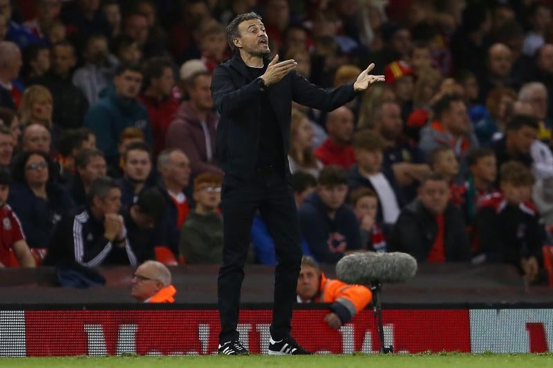 Luis Enrique, durante el partido.