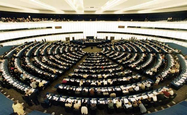 Vista del hemiciclo del Parlamento Europeo, en Estrasburgo