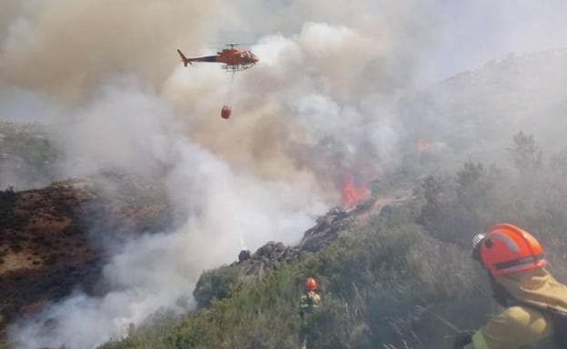 Incendio en Cabezuela del Valle, en agosto de este año. 