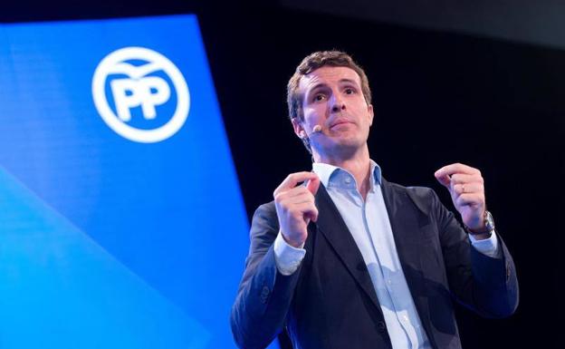 Pablo Casado, durante su intervención en la intermunicipal del PP en Málaga.