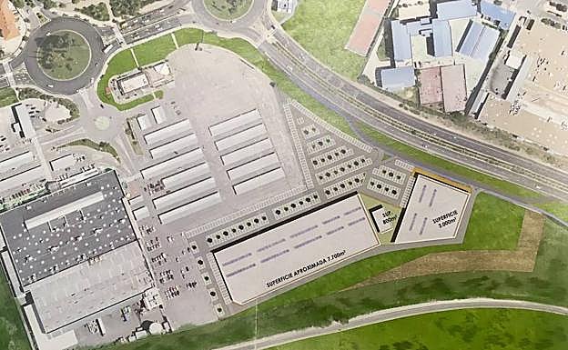 Plano distribuido por Bogaris en su promoción del parque de medianas.