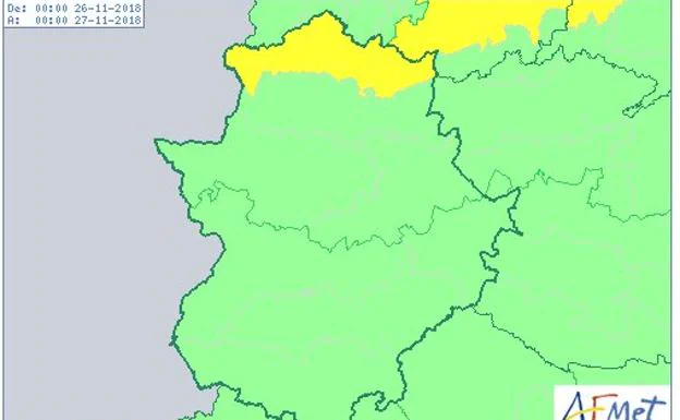 Alerta amarilla por vientos en el norte de Cáceres a partir de esta madrugada