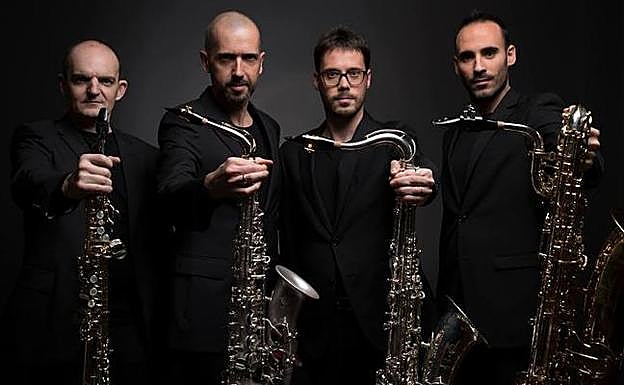 Concierto en Badajoz del cuarteto de saxos Folium Fugit
