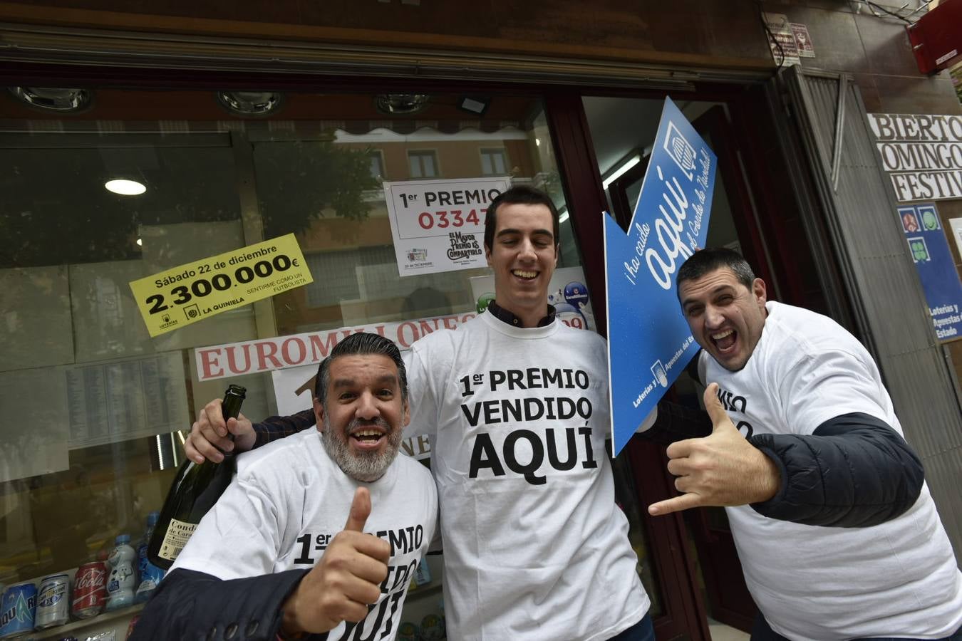 El Gordo en Badajoz en la administración de avenida de Santa Marina