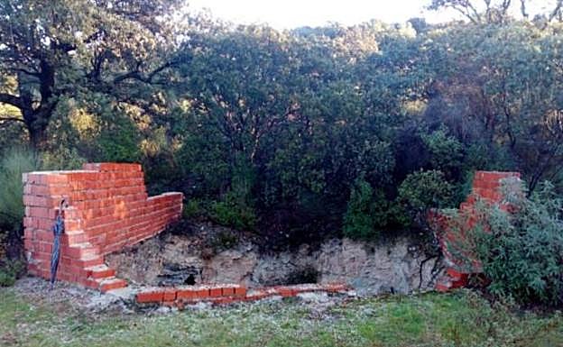 Vista exterior del pozo 2. 