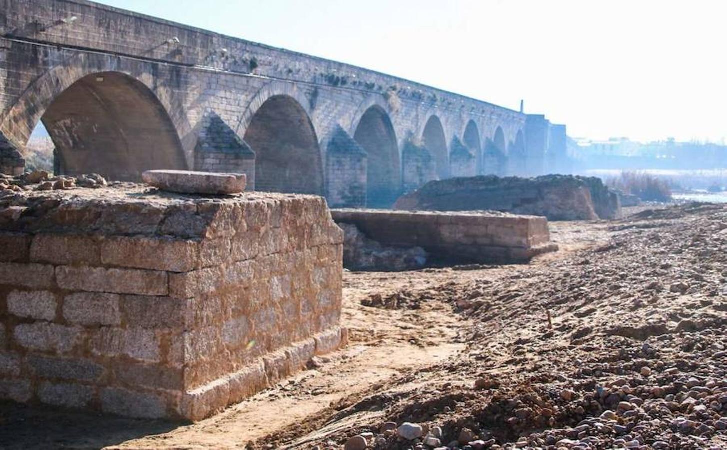 Algunos estudios habían constatado la existencia de este puente, destruido desde 1603 y cuyos restos han estado hasta ahora colmatados de graba y sedimentos del propio río Guadiana