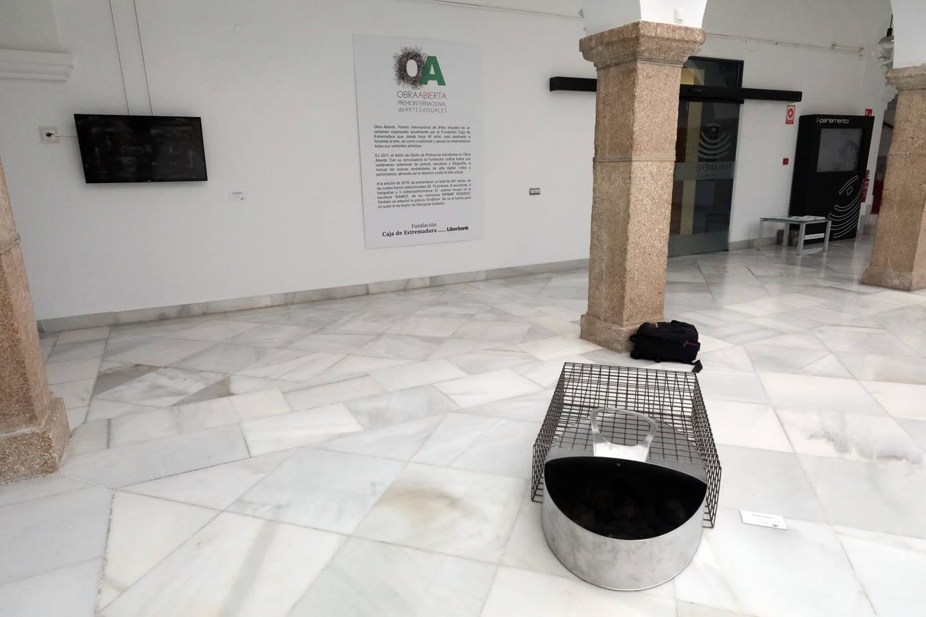 Hasta el 26 de febrero, se podrá disfrutar de las 30 de obras que componen la exposición itinerante de la VII edición de Obra Abierta en el Patio Noble de la Asamblea de Extremadura.