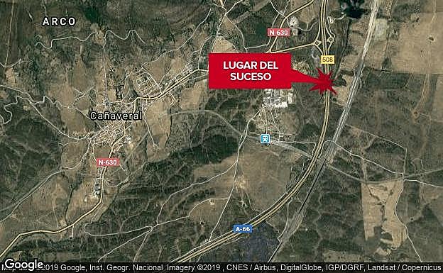 Fallece un hombre de 67 años tras una colisión por alcance entre dos camiones en la A-66 a la altura de Cañaveral