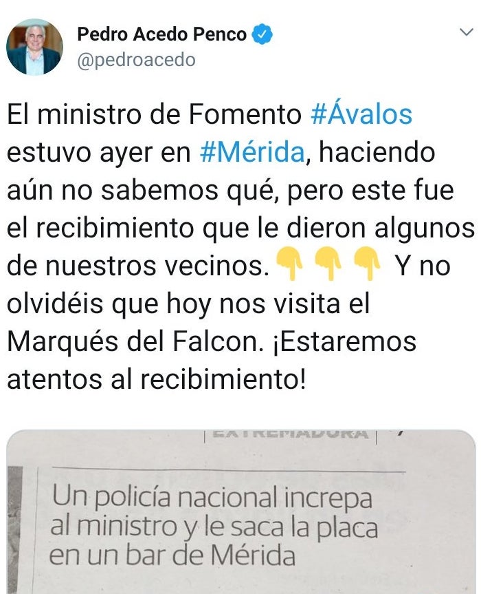 El PSOE insta a Acedo a que pida perdón por sus comentarios sobre los insultos a Ábalos