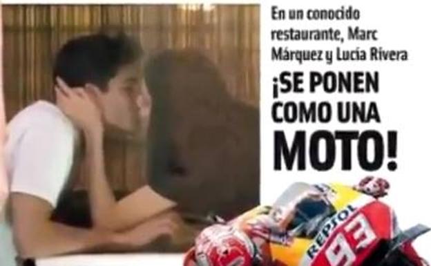 El apasionado beso de Lucía Rivera y Marc Márquez
