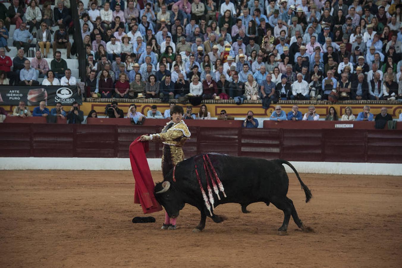 Morante, sin suerte con el lote de Daniel Ruiz que le correspondió, dejó una serie de verónicas y una media que pagaron la entrada de los morantistas