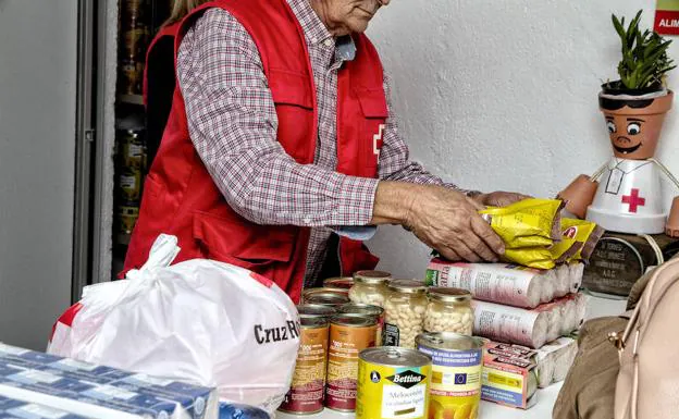 Cruz Roja reparte en Mérida más de 30.800 kilos de alimentos a 334 familias 