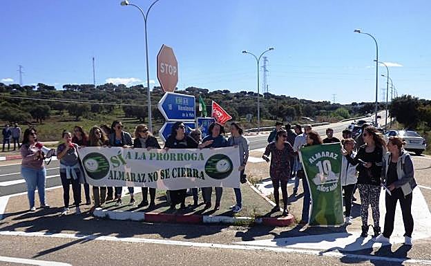 Mujeres durante la protesta.