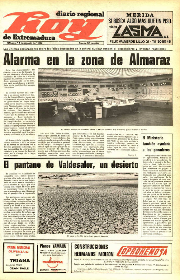 14 de agosto de 1982. La planta, en el punto de mira al año y medio de su inauguración.