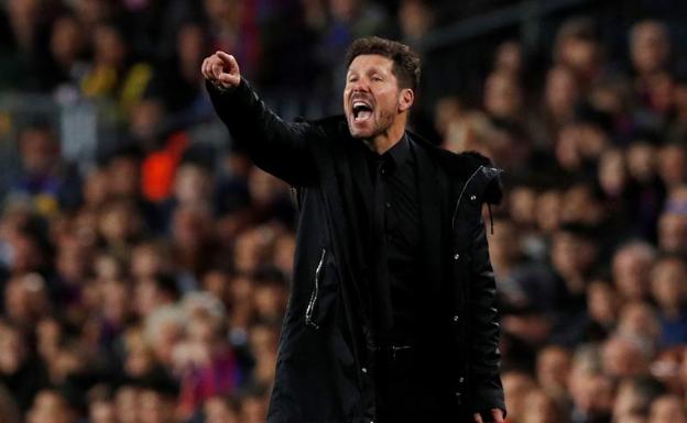 Simeone, durante una acción del encuentro.