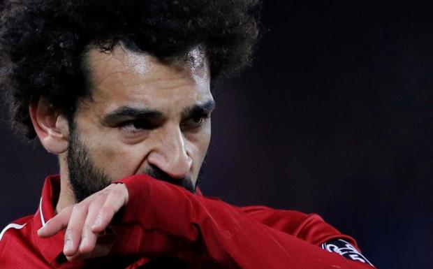 Mohamed Salah, durante un partido con el Liverpool. 