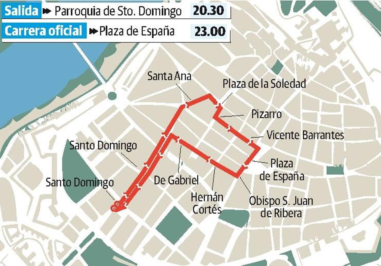 Procesión de Santo Domingo, en el Miércoles Santo pacense