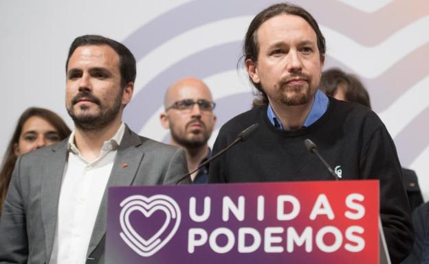 Pablo Iglesias, durante su comparecencia.