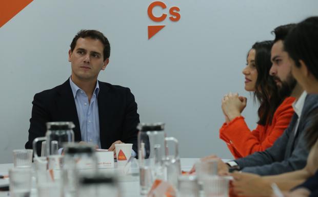 Reunión de la ejecutiva de Ciudadanos, tras las elecciones del 28-A. 