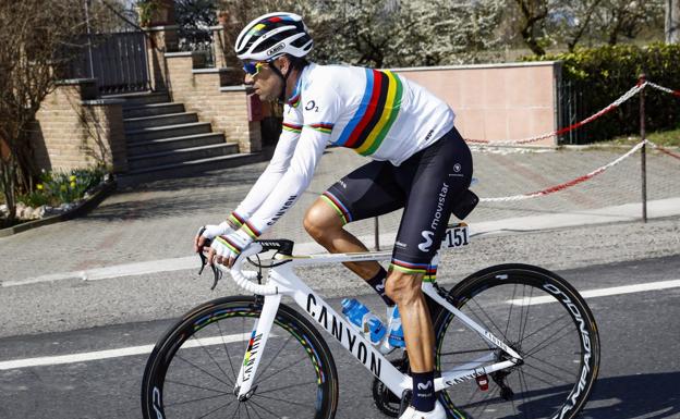 Alejandro Valverde, en una carrera de esta campaña