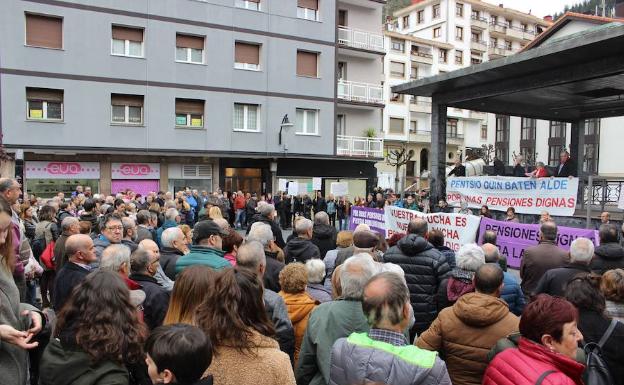 Una manifestación de jubilados para reclamar subidas mayores de las pensiones.