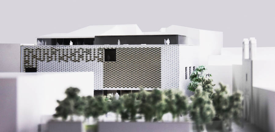 El edificio se levantará en una parcela entre las plazas San José y Luis de Morales. Los arquitectos Ángel Ganivet y Juan Carlos Sánchez son los artífices del proyecto 