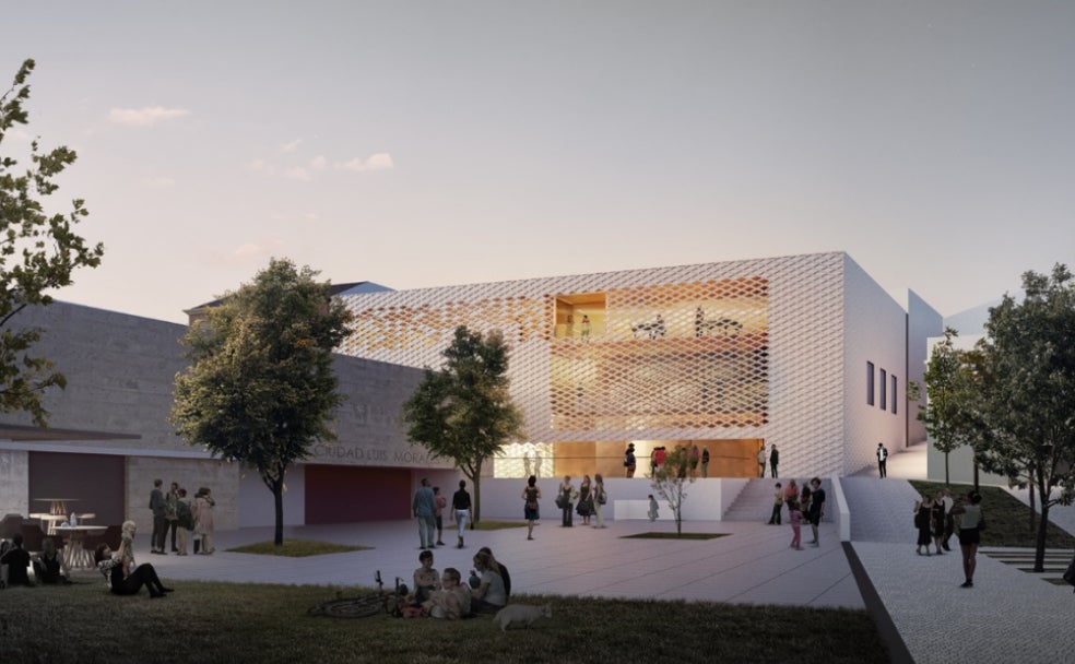 El edificio se levantará en una parcela entre las plazas San José y Luis de Morales. Los arquitectos Ángel Ganivet y Juan Carlos Sánchez son los artífices del proyecto 