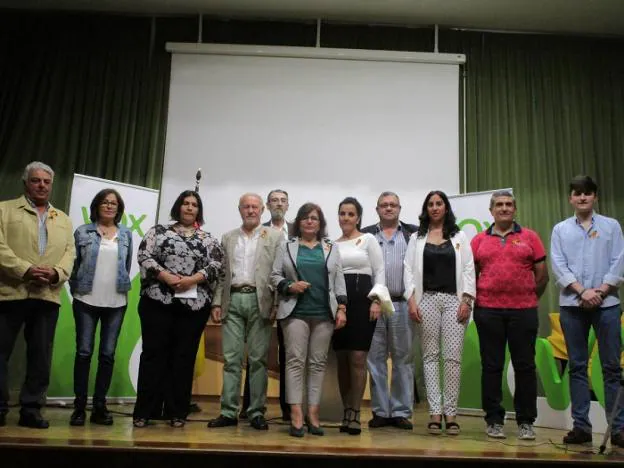 Integrantes de la candidatura de Vox. :: a. m.