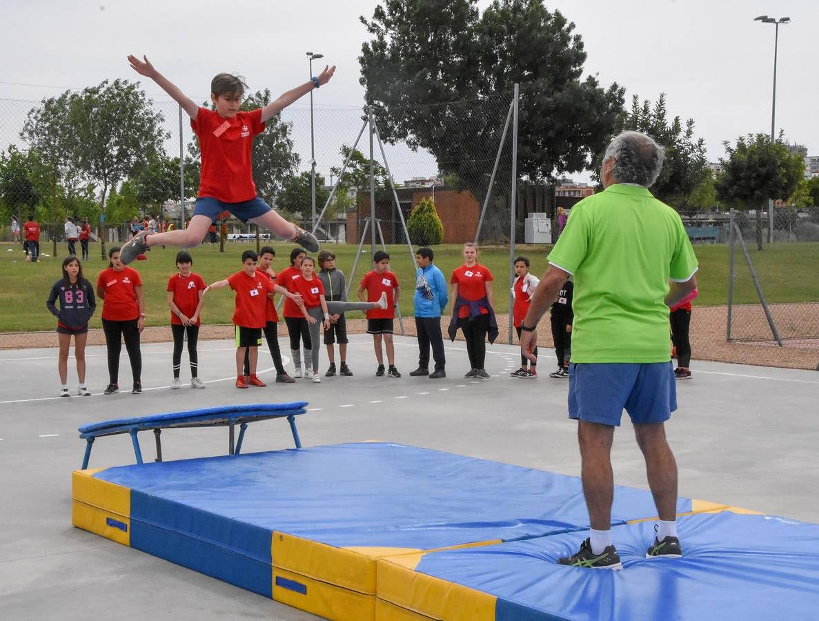 350 de ellos celebraron el Día de la Educación Física en el parque del río. Esta iniciativa, que pretender reivindicar el papel de esta asignatura y la importancia del deporte, se realiza a nivel nacional y en Badajoz ha sido organizada desde hace seis años por el Centro deProfesores y Recursos.