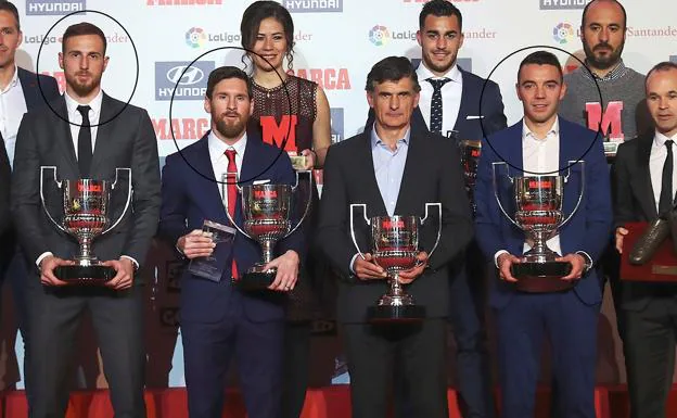 Leo Messi, Jan Oblak e Iago Aspas, repiten como ganadores del premio 'Pichichi', 'Zamora' y 'Zarra', respectivamente.