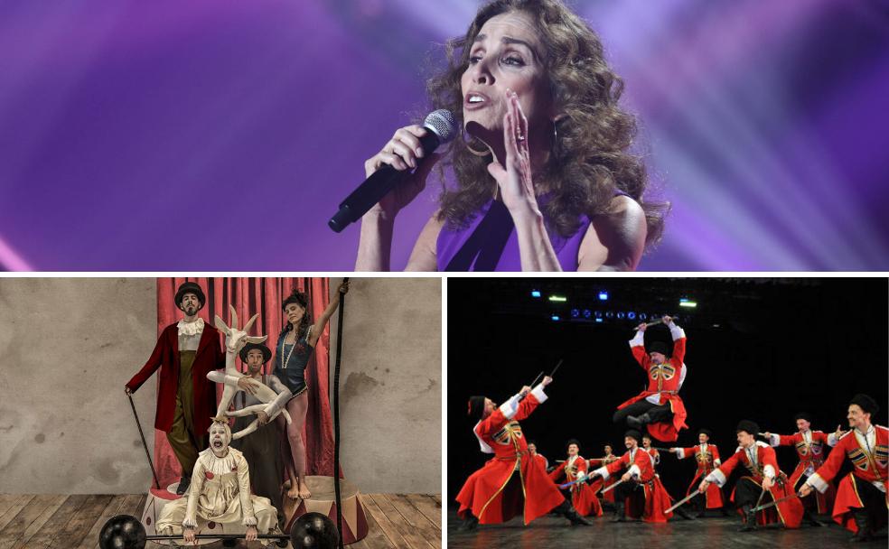 Ana Belén pone en Mérida la banda sonora al fin de semana de los acróbatas, los cosacos y la preferia de Cáceres