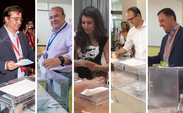 Los candidatos a la Junta de Extremadura piden llenar las urnas 