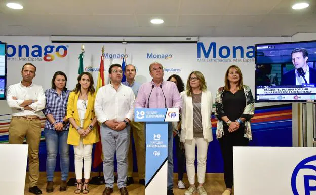 José Antonio Monago, en la rueda de prensa para valorar los resultados:: 