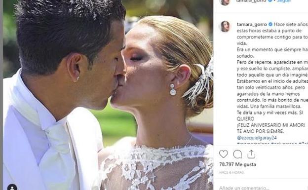 Tamara Gorro y Garay cumplen 7 años de casados