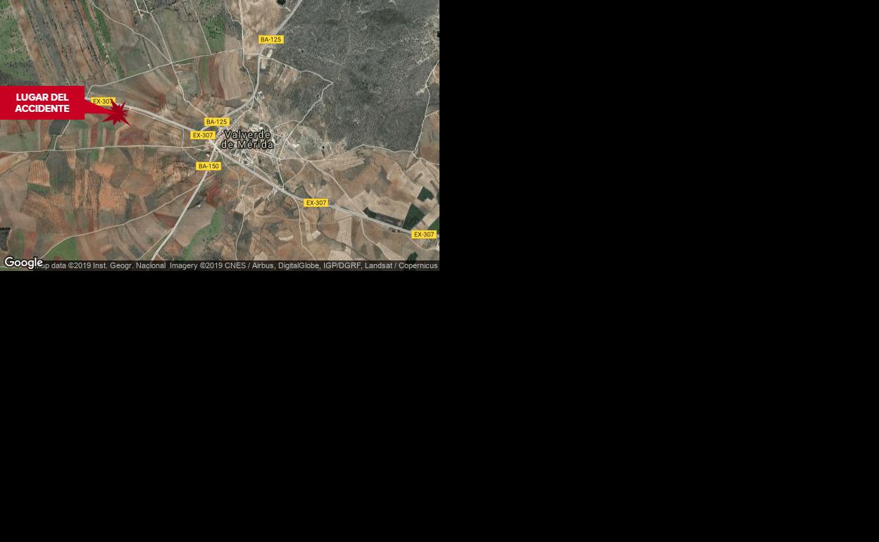 Localización aproximada del accidente.