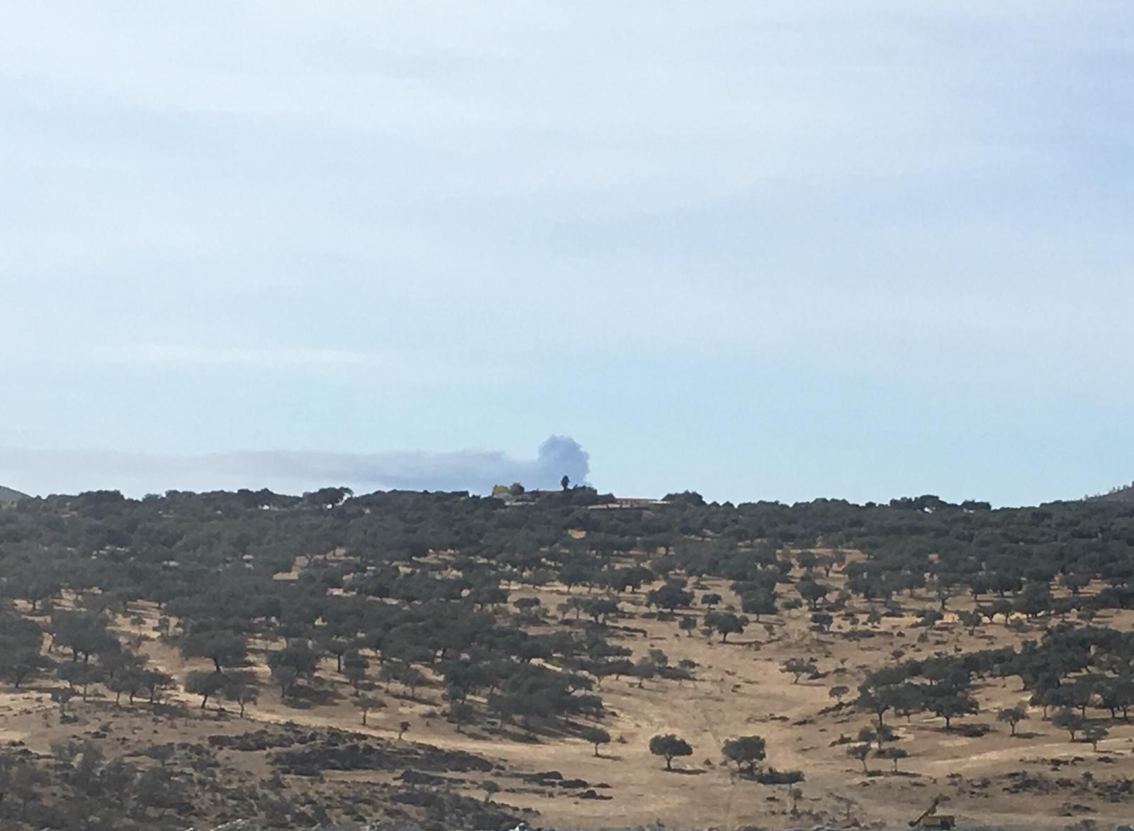 El humo se podía observar desde Alburquerque.