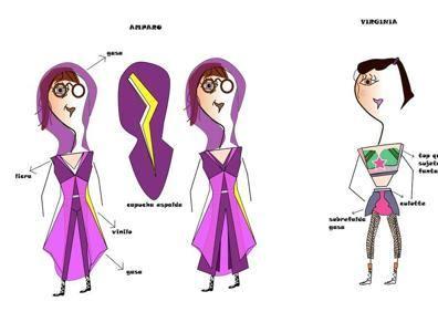 Imagen secundaria 1 - Imágenes de las protagonistas de 'Señoras del (h)AMPA' y varios bocetos.