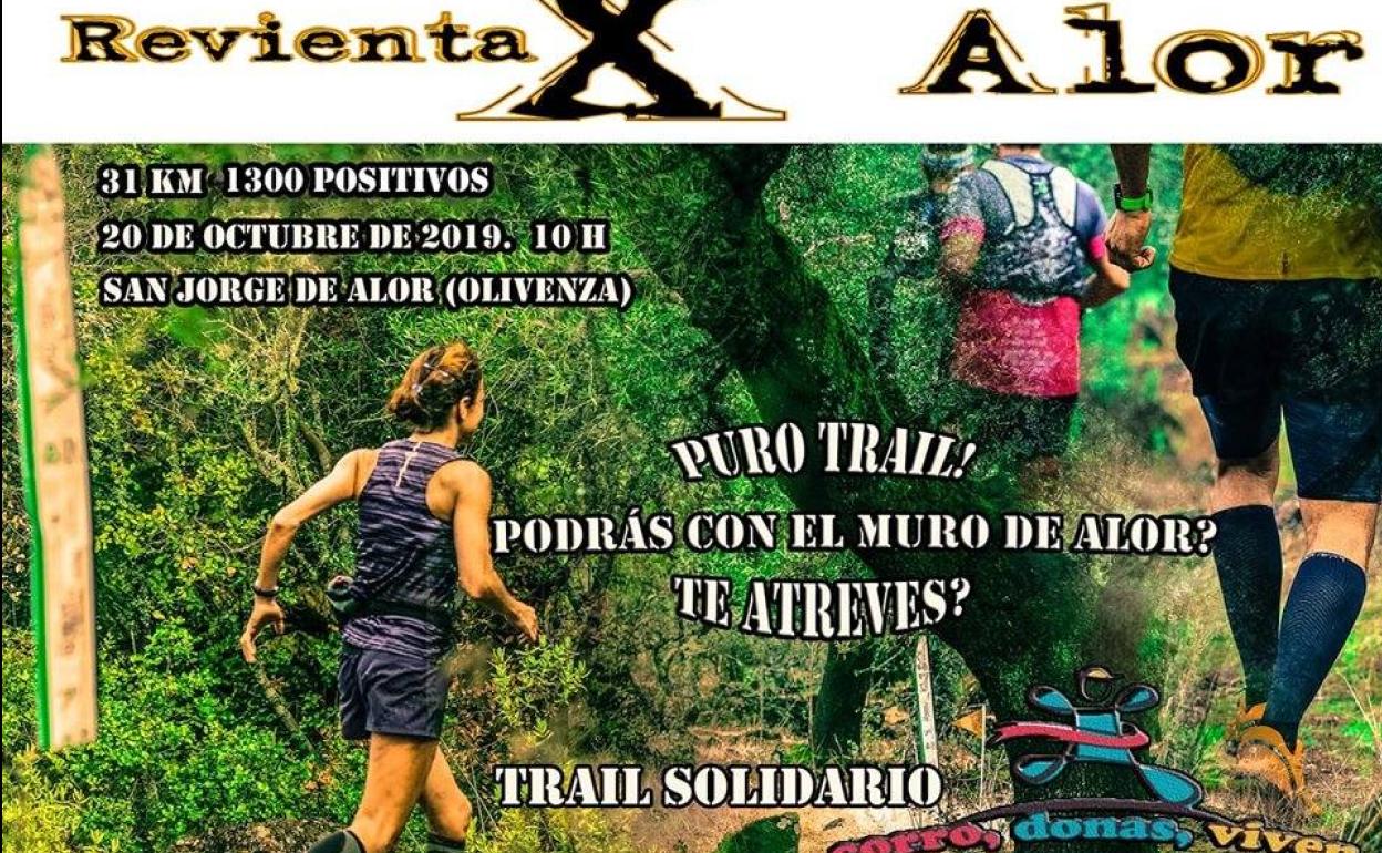 El día 20 se celebrará en Olivenza el trail 'Revienta X Alor' a beneficio de ADMO