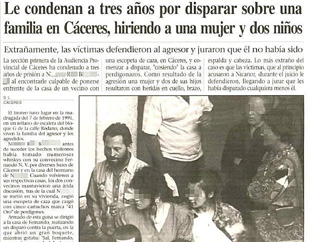 Noticia de 1992 del juicio en el que fue condenado el fallecido :: HOY
