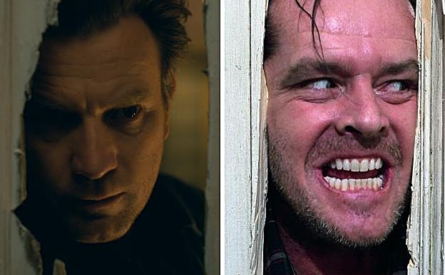 Ewan McGregor, en 'Doctor Sueño', y Jack Nicholson, en 'El resplandor'.