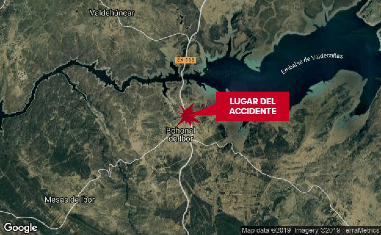 Dos hombres resultan heridos en una salida de vía en Bohonal de Ibor