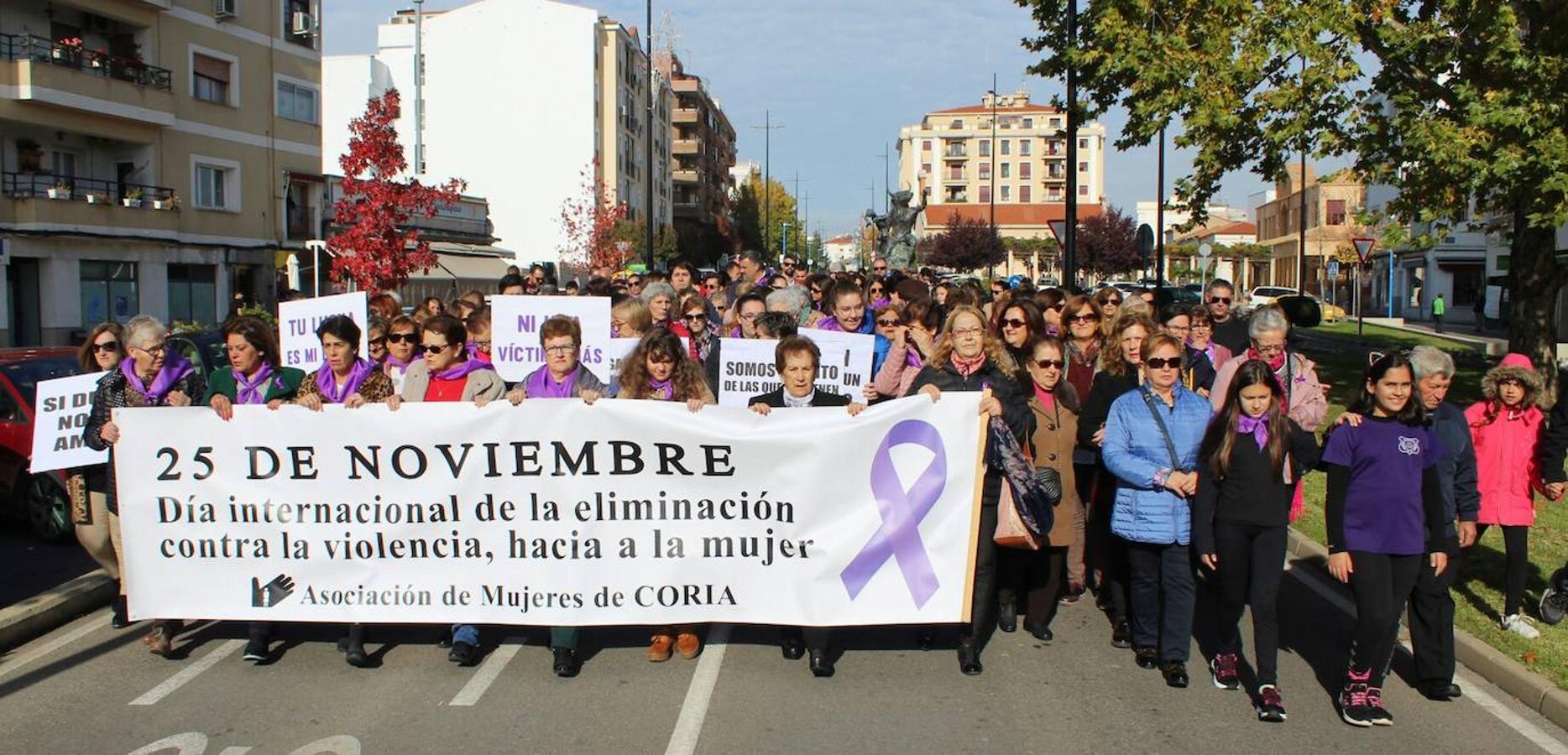 Manifestación en la ciudad de Coria. 