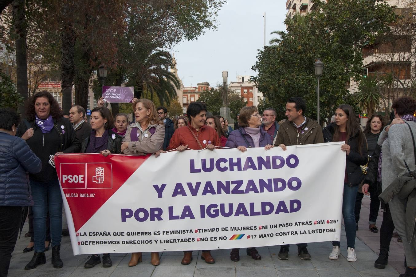 Manifestación contra la violencia de género en Badajoz