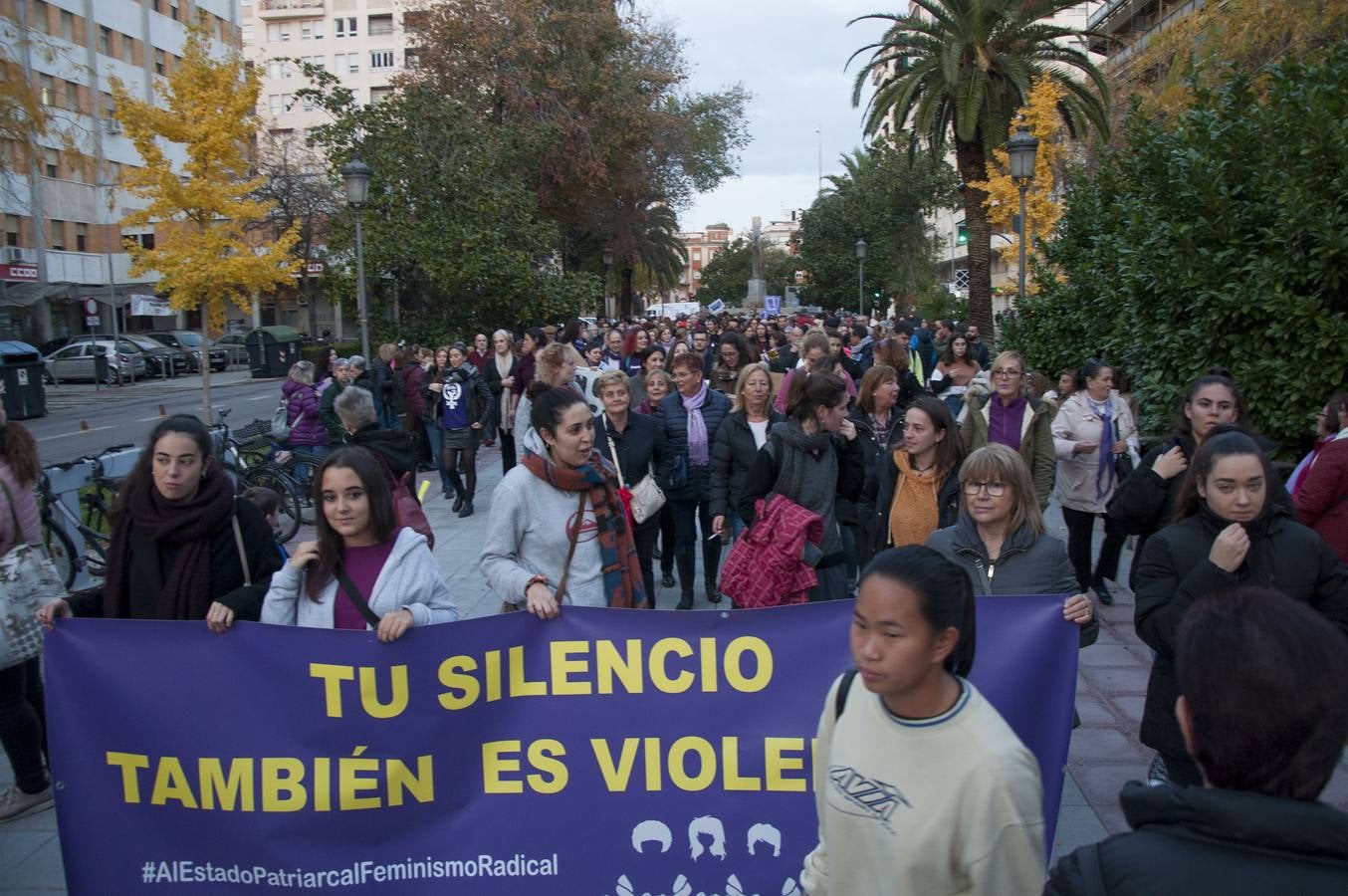 Manifestación contra la violencia de género en Badajoz