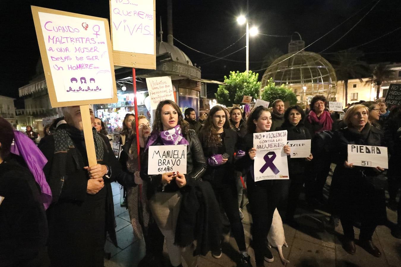 Manifestación contra la violencia de género en Mérida