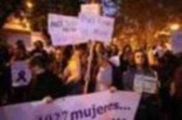 Manifestación contra la violencia de género en Mérida